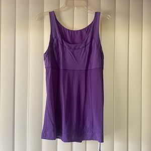 Lululemon Purple Tank w/Drawstring Cord 12
